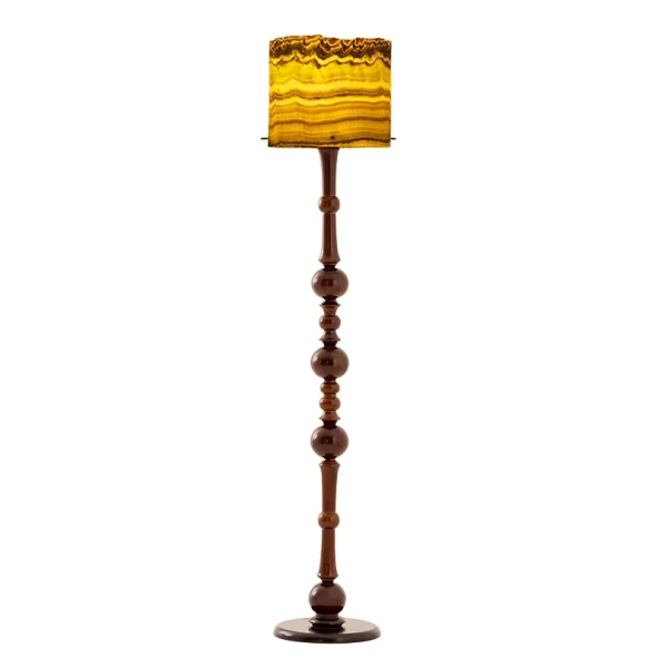 FLOOR LAMP WOODEN BASE